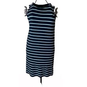 J Jill Striped Sleeveless Wearever Collection Dress Size sm